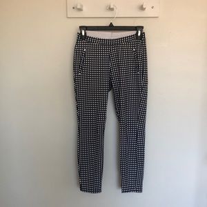 Navy Checked Leggings